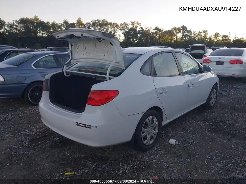 2010 Hyundai Elantra Gls VIN: KMHDU4ADXAU914227 Lot: 40305567