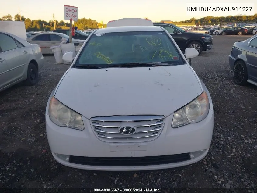 2010 Hyundai Elantra Gls VIN: KMHDU4ADXAU914227 Lot: 40305567