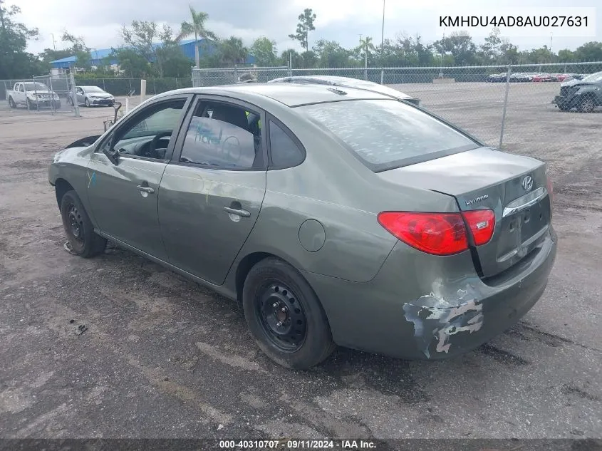 KMHDU4AD8AU027631 2010 Hyundai Elantra Gls