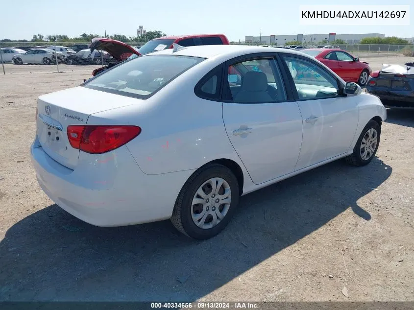 2010 Hyundai Elantra Gls VIN: KMHDU4ADXAU142697 Lot: 40334656