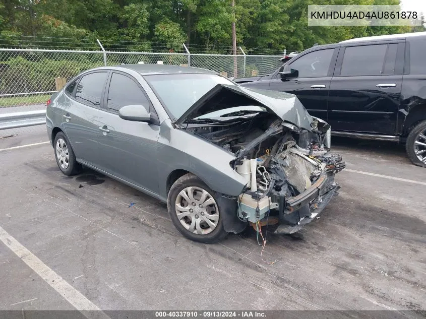 2010 Hyundai Elantra Gls VIN: KMHDU4AD4AU861878 Lot: 40337910