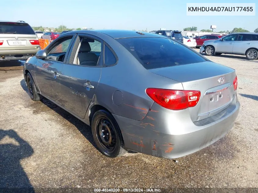 KMHDU4AD7AU177455 2010 Hyundai Elantra Gls