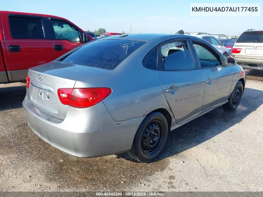 KMHDU4AD7AU177455 2010 Hyundai Elantra Gls