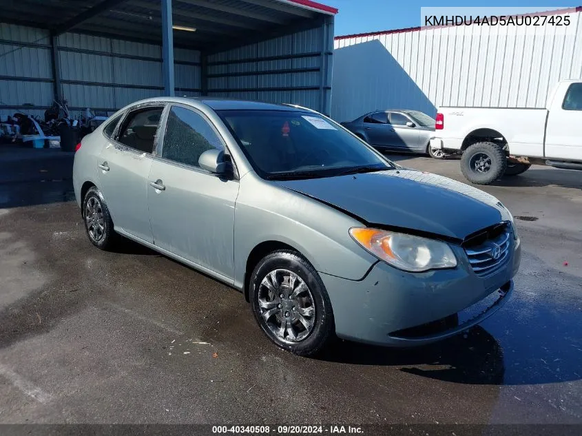 KMHDU4AD5AU027425 2010 Hyundai Elantra Gls