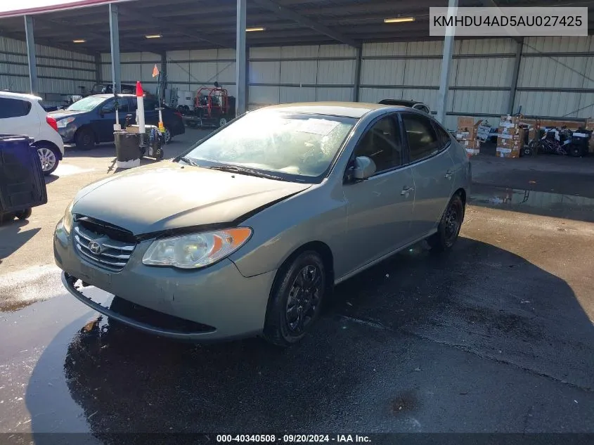 KMHDU4AD5AU027425 2010 Hyundai Elantra Gls