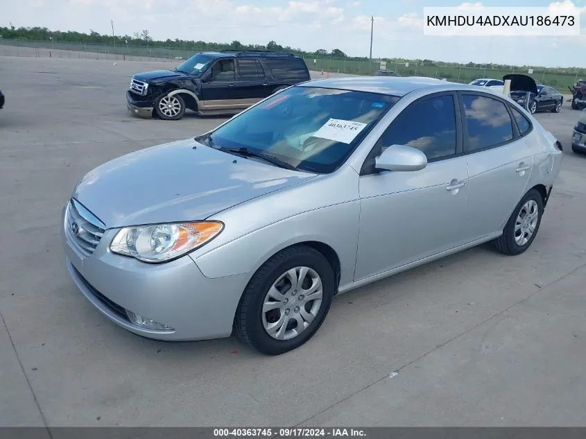 2010 Hyundai Elantra Gls VIN: KMHDU4ADXAU186473 Lot: 40363745