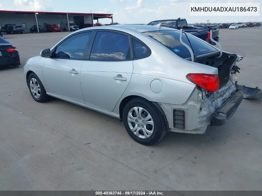 2010 Hyundai Elantra Gls VIN: KMHDU4ADXAU186473 Lot: 40363745