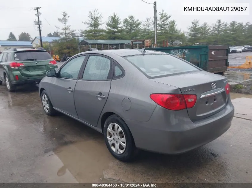 2010 Hyundai Elantra Gls VIN: KMHDU4AD8AU129057 Lot: 40364450