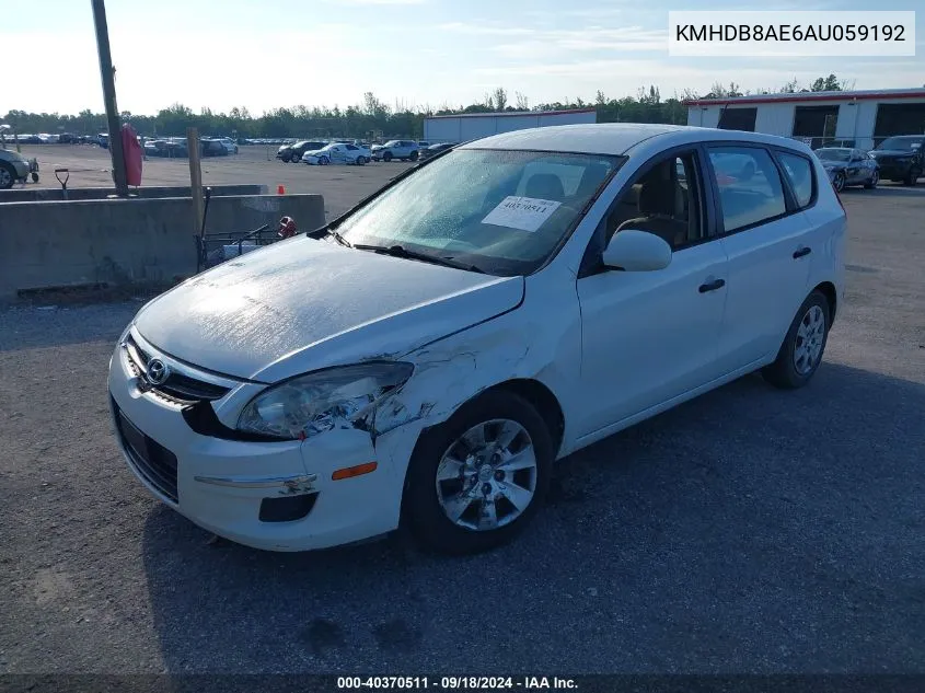 2010 Hyundai Elantra Touring Gls VIN: KMHDB8AE6AU059192 Lot: 40370511