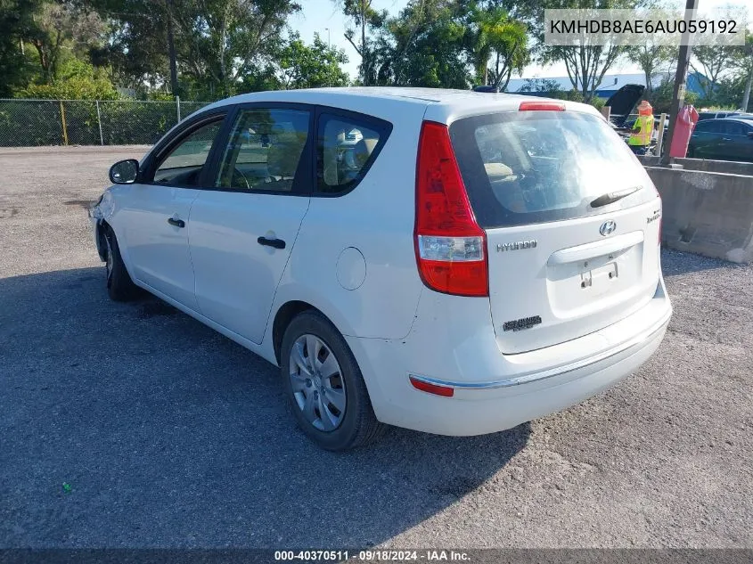 2010 Hyundai Elantra Touring Gls VIN: KMHDB8AE6AU059192 Lot: 40370511