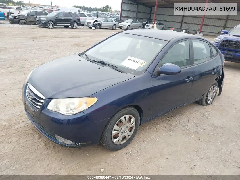 KMHDU4AD7AU181599 2010 Hyundai Elantra Gls