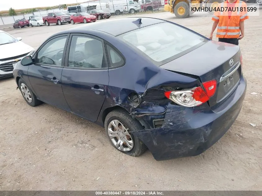 KMHDU4AD7AU181599 2010 Hyundai Elantra Gls