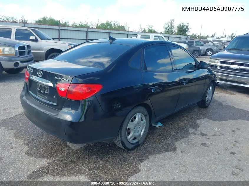 2010 Hyundai Elantra Gls VIN: KMHDU4AD6AU907775 Lot: 40380720