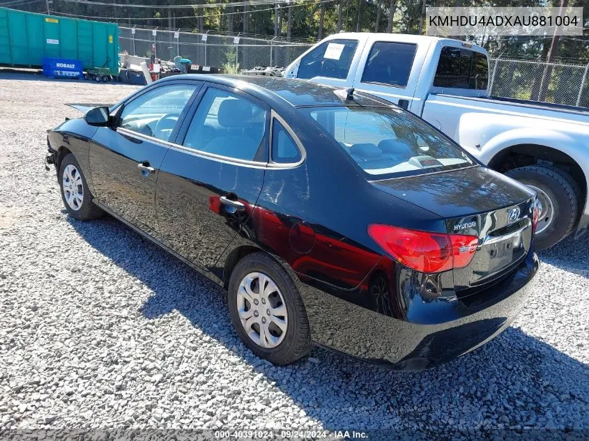 2010 Hyundai Elantra Blue VIN: KMHDU4ADXAU881004 Lot: 40391024