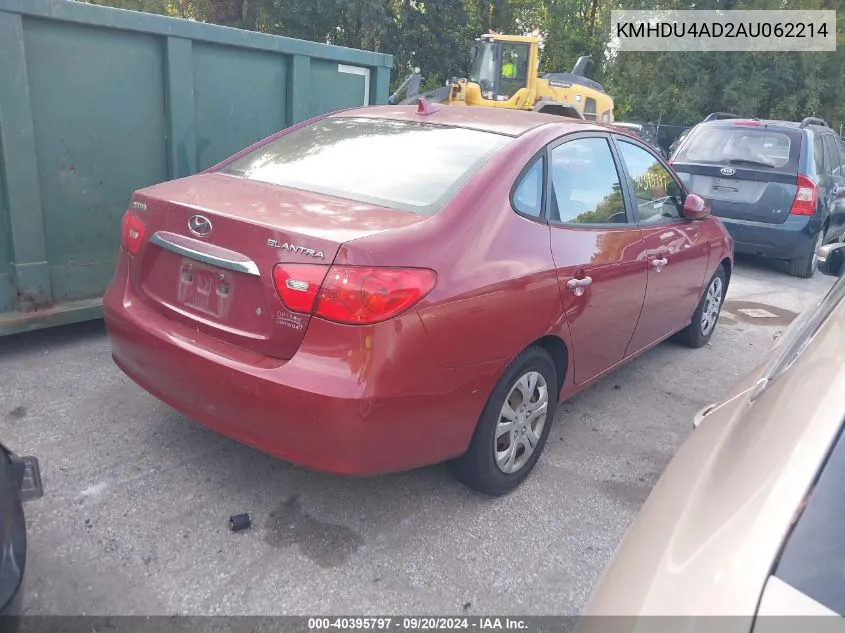 KMHDU4AD2AU062214 2010 Hyundai Elantra Gls