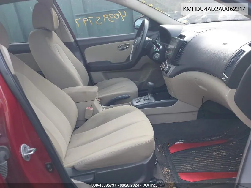 KMHDU4AD2AU062214 2010 Hyundai Elantra Gls