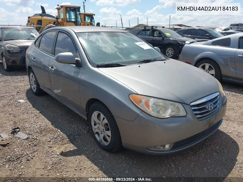 2010 Hyundai Elantra Gls VIN: KMHDU4AD2AU184183 Lot: 40395869