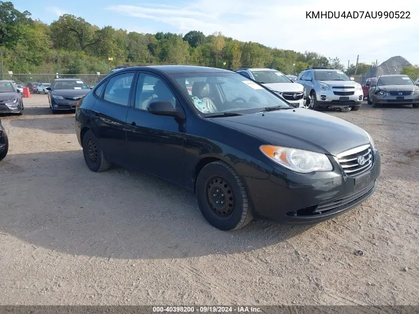 2010 Hyundai Elantra Gls VIN: KMHDU4AD7AU990522 Lot: 40398200