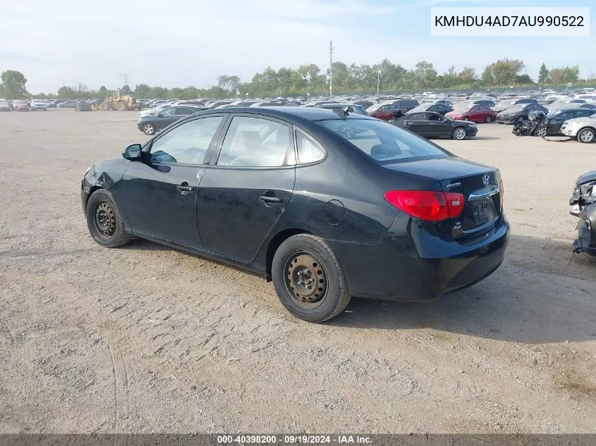 KMHDU4AD7AU990522 2010 Hyundai Elantra Gls