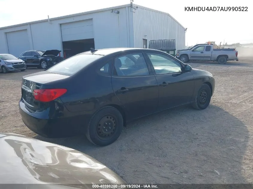 KMHDU4AD7AU990522 2010 Hyundai Elantra Gls