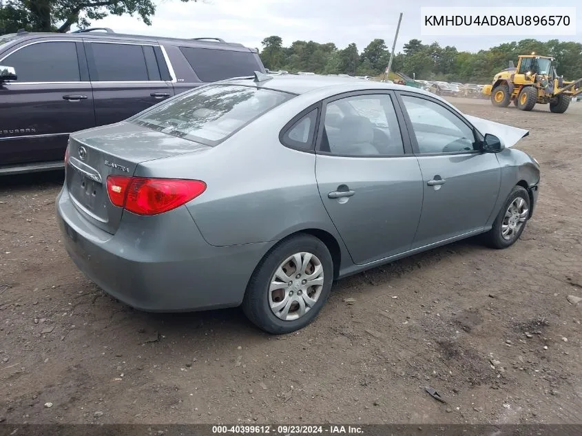 2010 Hyundai Elantra Gls VIN: KMHDU4AD8AU896570 Lot: 40399612