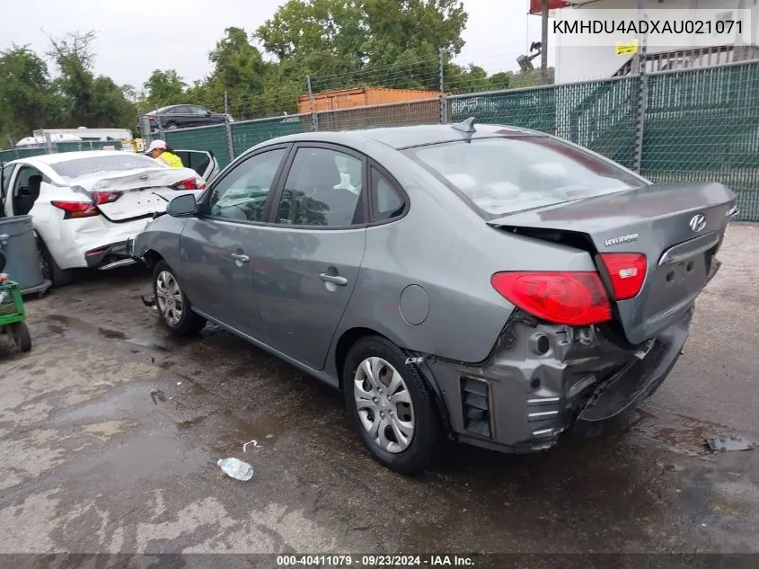 KMHDU4ADXAU021071 2010 Hyundai Elantra Gls