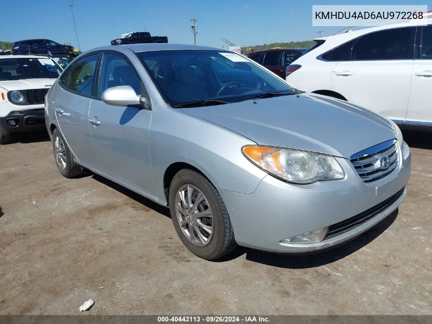 KMHDU4AD6AU972268 2010 Hyundai Elantra Gls