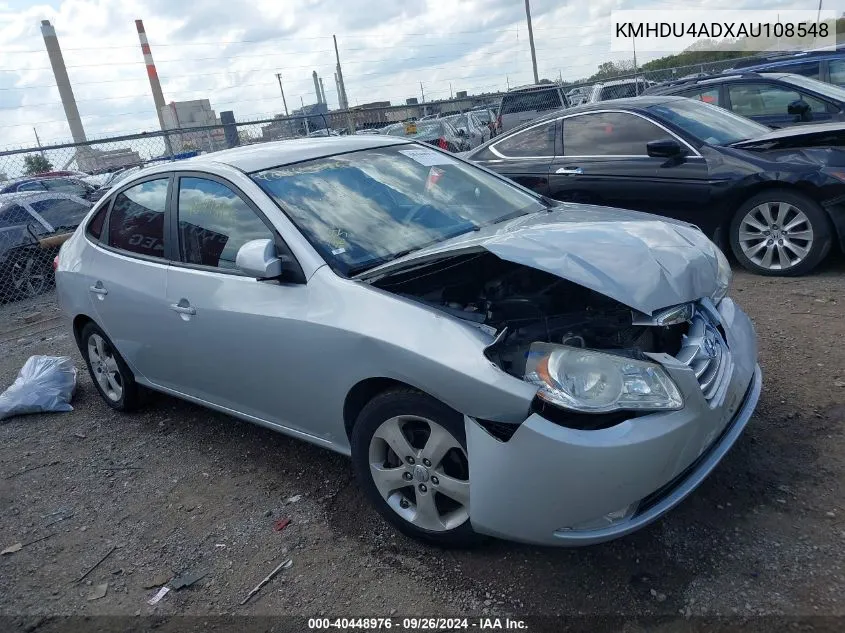 2010 Hyundai Elantra Blue/Gls/Se VIN: KMHDU4ADXAU108548 Lot: 40448976