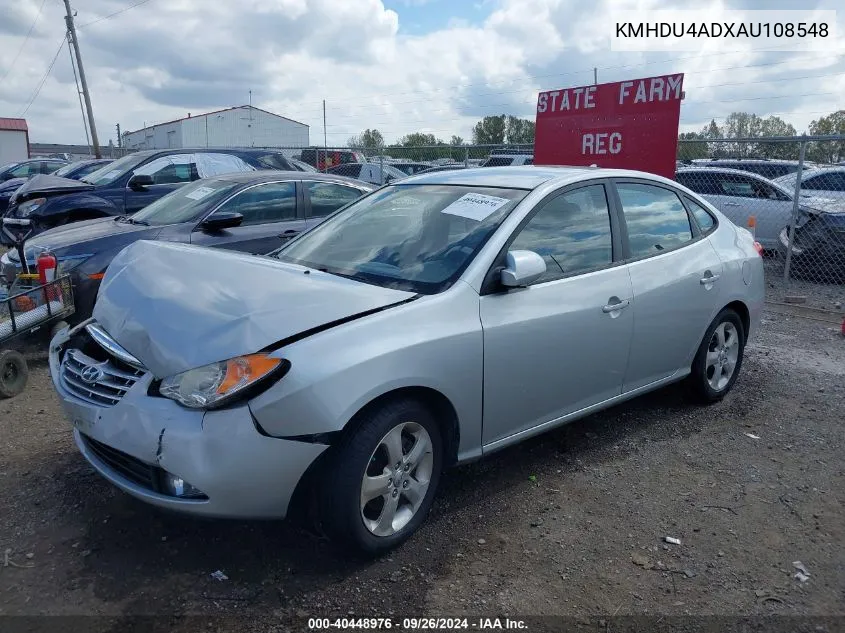 2010 Hyundai Elantra Blue/Gls/Se VIN: KMHDU4ADXAU108548 Lot: 40448976