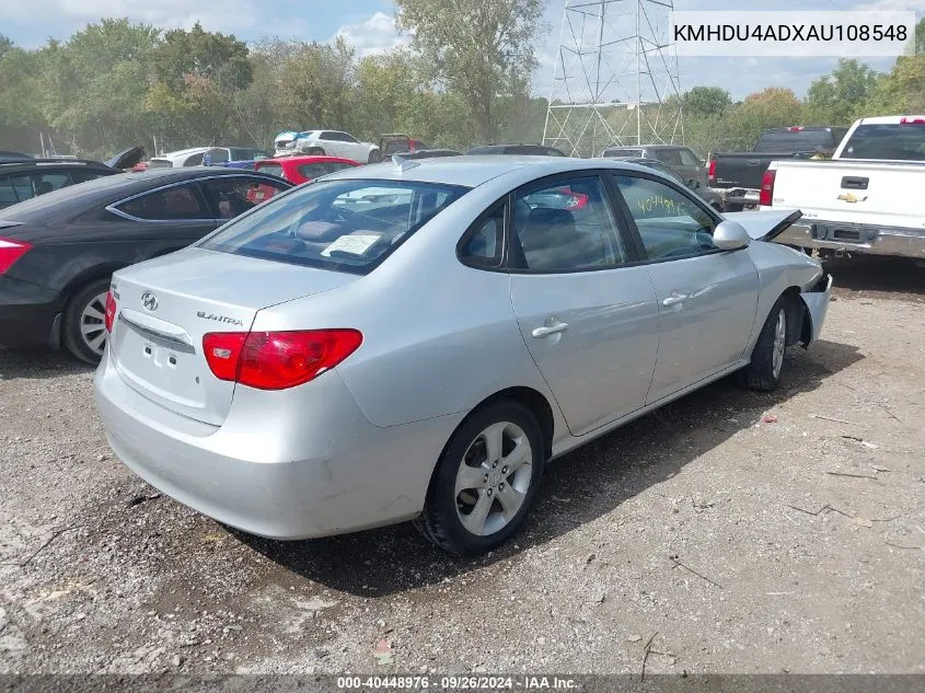 2010 Hyundai Elantra Blue/Gls/Se VIN: KMHDU4ADXAU108548 Lot: 40448976