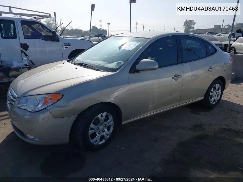 KMHDU4AD3AU170468 2010 Hyundai Elantra Gls