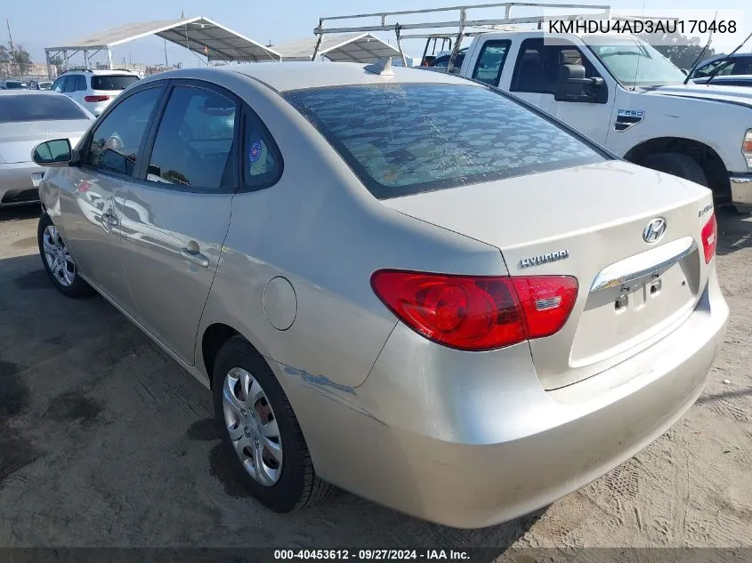 2010 Hyundai Elantra Gls VIN: KMHDU4AD3AU170468 Lot: 40453612