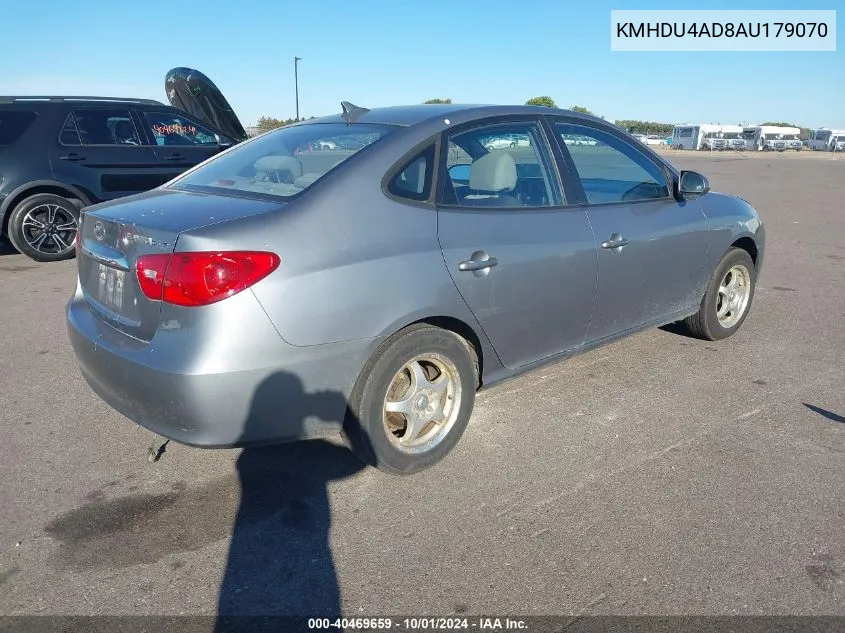 2010 Hyundai Elantra Blue/Gls/Se VIN: KMHDU4AD8AU179070 Lot: 40469659