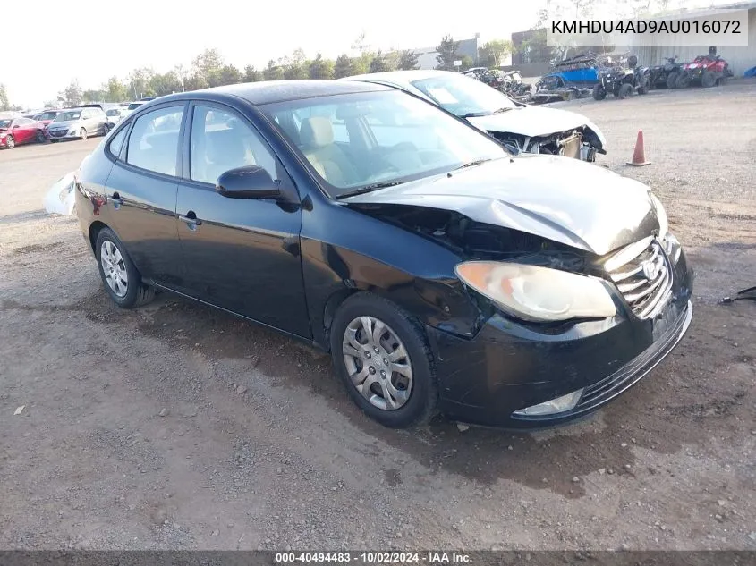 2010 Hyundai Elantra Gls VIN: KMHDU4AD9AU016072 Lot: 40494483