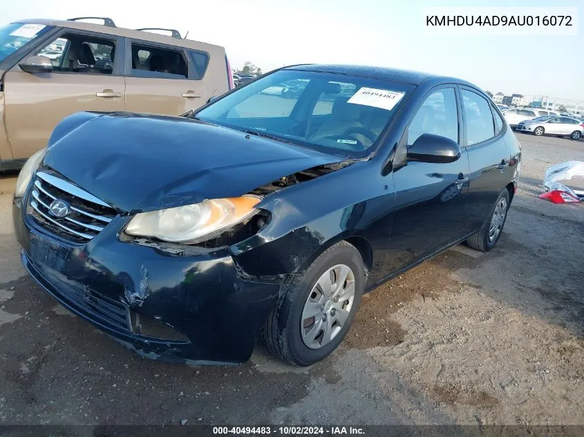 KMHDU4AD9AU016072 2010 Hyundai Elantra Gls