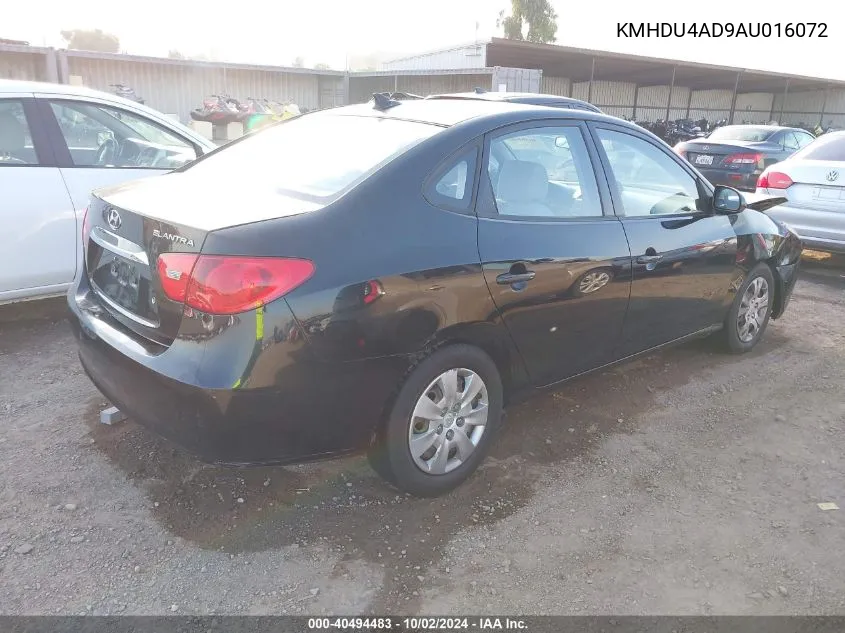 KMHDU4AD9AU016072 2010 Hyundai Elantra Gls