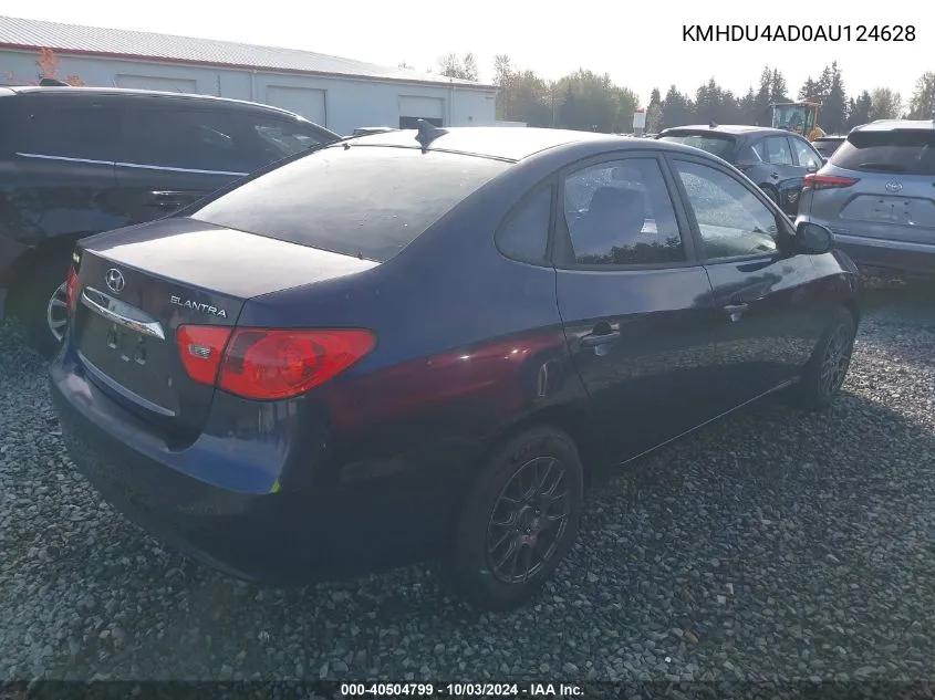 2010 Hyundai Elantra Gls VIN: KMHDU4AD0AU124628 Lot: 40504799