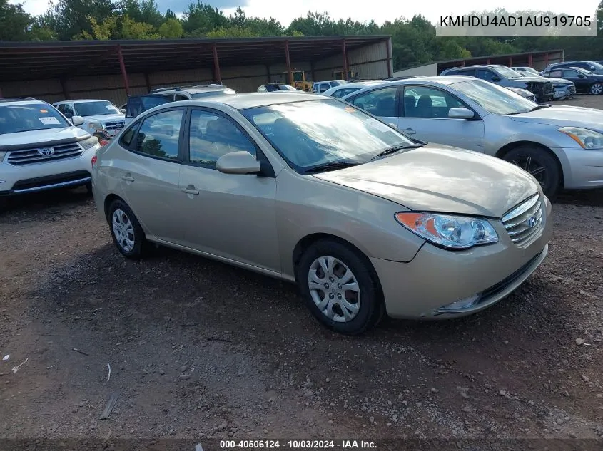 KMHDU4AD1AU919705 2010 Hyundai Elantra Gls