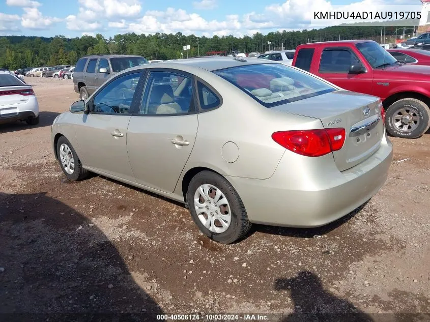 KMHDU4AD1AU919705 2010 Hyundai Elantra Gls