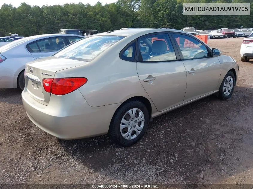 KMHDU4AD1AU919705 2010 Hyundai Elantra Gls