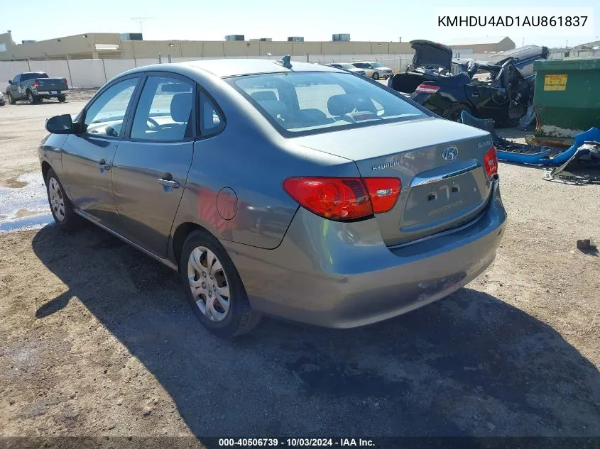 2010 Hyundai Elantra Gls VIN: KMHDU4AD1AU861837 Lot: 40506739