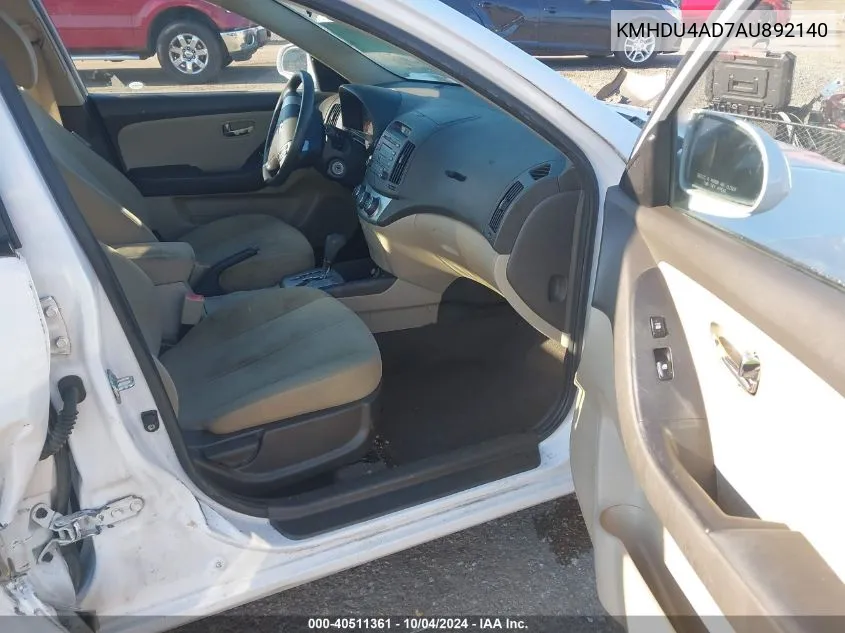 KMHDU4AD7AU892140 2010 Hyundai Elantra Gls