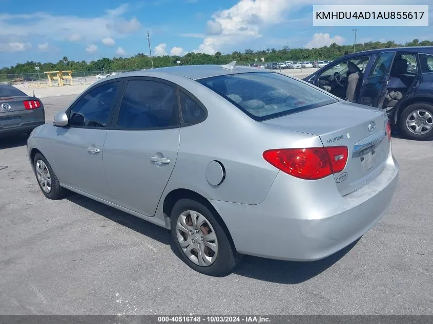 2010 Hyundai Elantra Gls VIN: KMHDU4AD1AU855617 Lot: 40516748