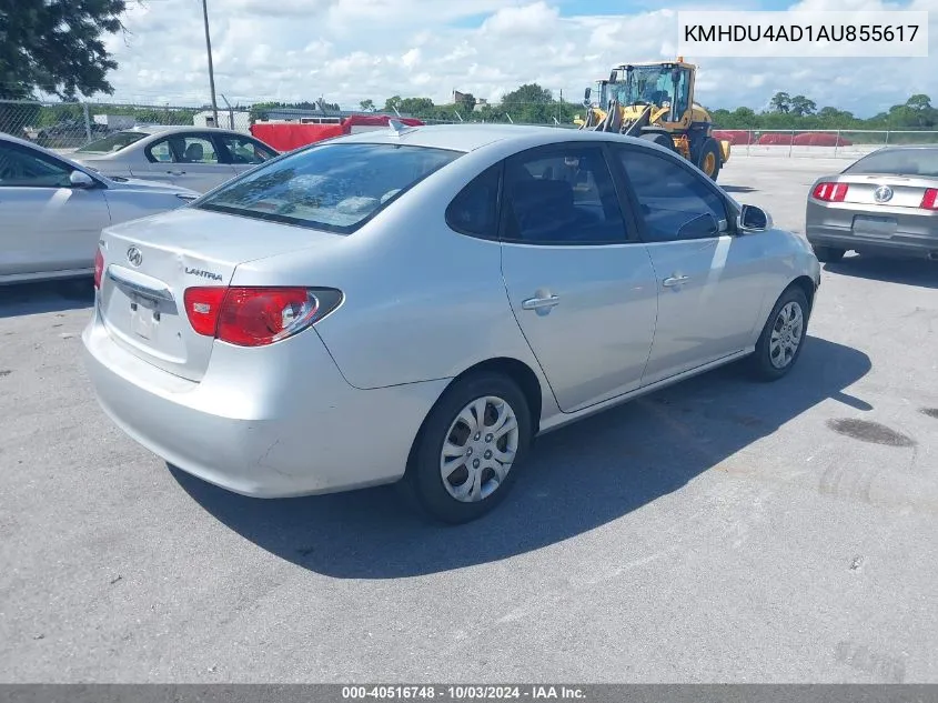 KMHDU4AD1AU855617 2010 Hyundai Elantra Gls