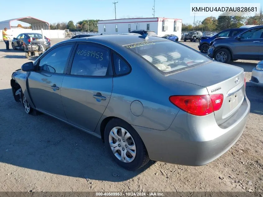 2010 Hyundai Elantra Blue/Gls/Se VIN: KMHDU4AD7AU828681 Lot: 40589953