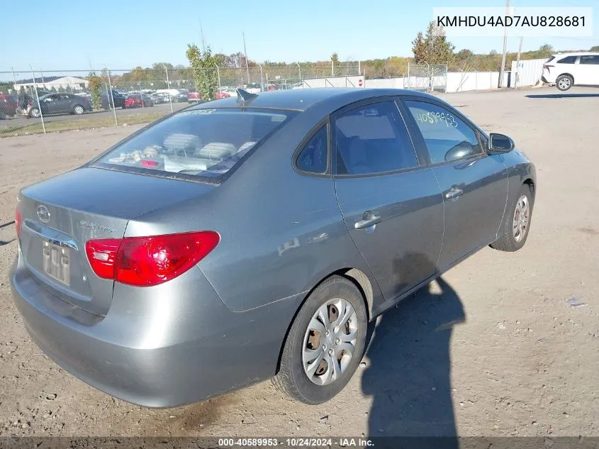 2010 Hyundai Elantra Blue/Gls/Se VIN: KMHDU4AD7AU828681 Lot: 40589953