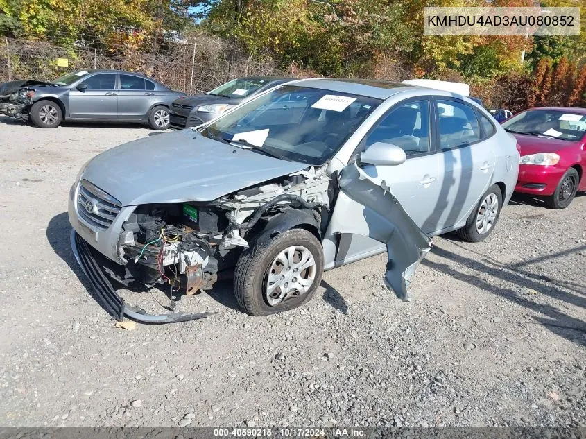 KMHDU4AD3AU080852 2010 Hyundai Elantra Gls