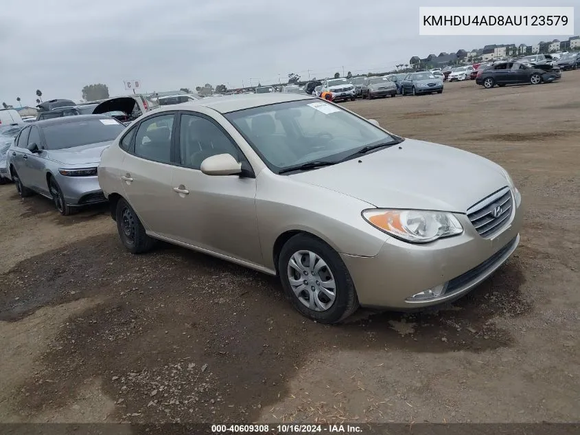 2010 Hyundai Elantra Gls VIN: KMHDU4AD8AU123579 Lot: 40609308