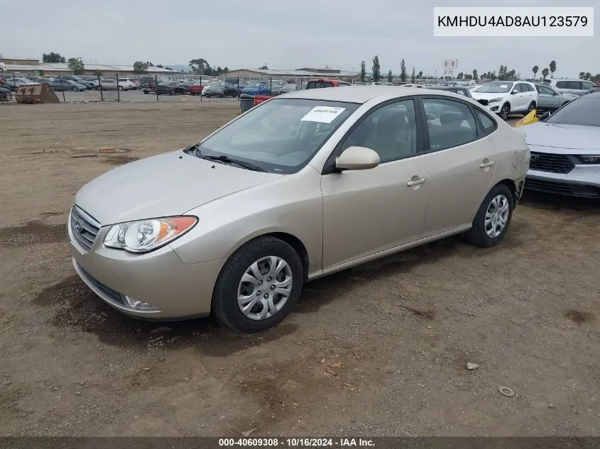 2010 Hyundai Elantra Gls VIN: KMHDU4AD8AU123579 Lot: 40609308