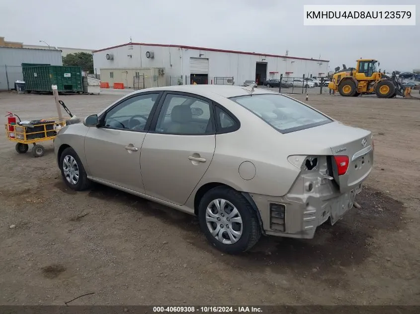 2010 Hyundai Elantra Gls VIN: KMHDU4AD8AU123579 Lot: 40609308